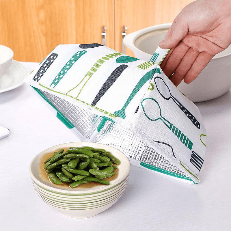 Aluminum Foil Food Cover Foldable Heat Preservation Insulation Vegetable Dishes Table Dust Cover Kitchen Gadgets - MRSLM