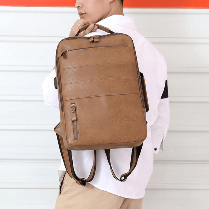 Multifunctional Large Capacity Backpack Laptop Bag with USB Charging Port for Business - MRSLM