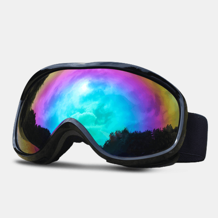 Unisex Double-Layer Ski Goggles Large Field of View Spherical Professional Dual-Lens Anti-Fog Windproof Goggles - MRSLM