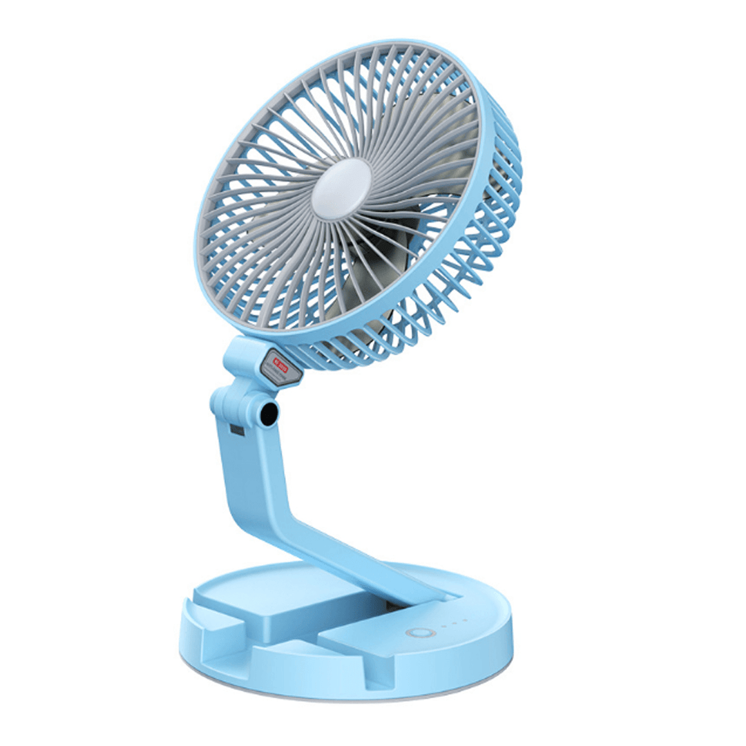 360° Rotation Mini Portable with Led Fan Portable Folding Retractable Fan Cool Wind for Office Home Travel - MRSLM