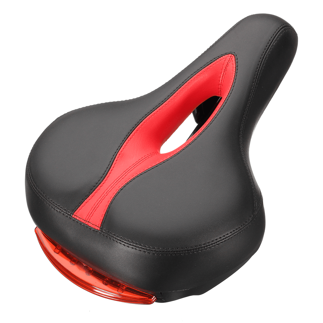 BIKIGHT LED Bike Seat Safety Taillight Breathable Shockproof Cycling Saddle Seat Cushion - MRSLM