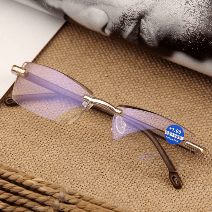 Women round Rimless Reader Reading Glasses - MRSLM