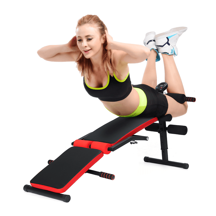 Adjustable Folding Sit up Bench Abdominal Muscle Exercise Machine Dumbbell Stool Bodybuilding Trainer Fitness Equipment - MRSLM