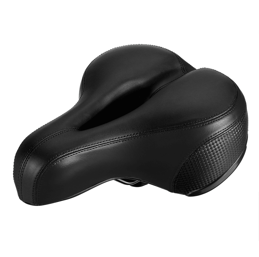 BIKIGHT Wide Bum Cycling Sprung Bike Saddle Bicycle Seat Gel Cushion Comfort Soft Saddles with Reflective Stripe - MRSLM