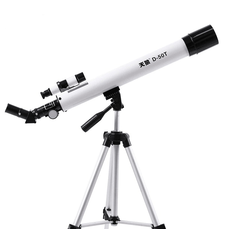 125X Refractive Astronomical Telescope with Tripod Kids 360° Surround Outdoor Monocular Children Refractive Astrophile Space Observation Tool - MRSLM