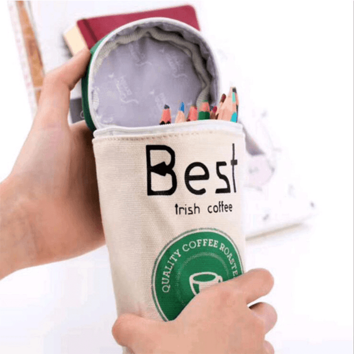 Pencil Case Supplies Stationery Kawaii Coffee Cup School Student Gift Pen Box Bags Cute Pencilcase Office School Tools - MRSLM