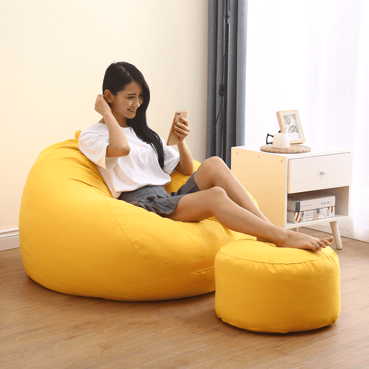 Lazy Sofa Large Bean Bag Cover Chair Cushion Pillow Lounger Couch Seat Indoor - MRSLM