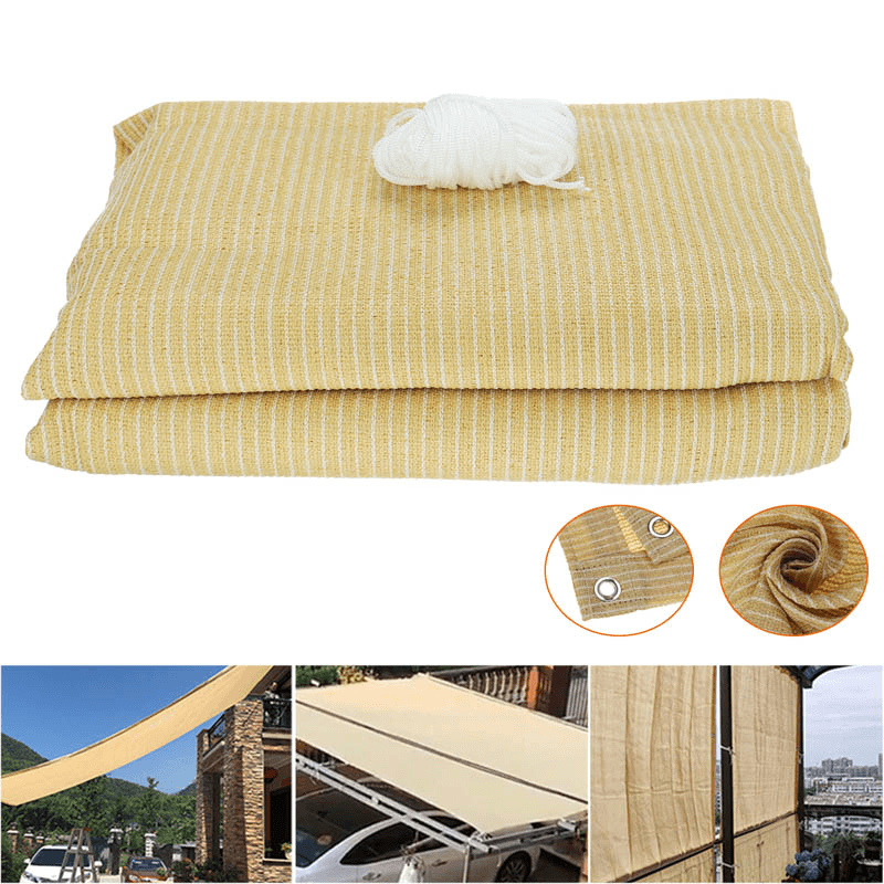 Sun Shade Net Sunscreen Waterproof Foldable Shade Coth Outdoor Top Canopy for Camping Garden Patio - MRSLM