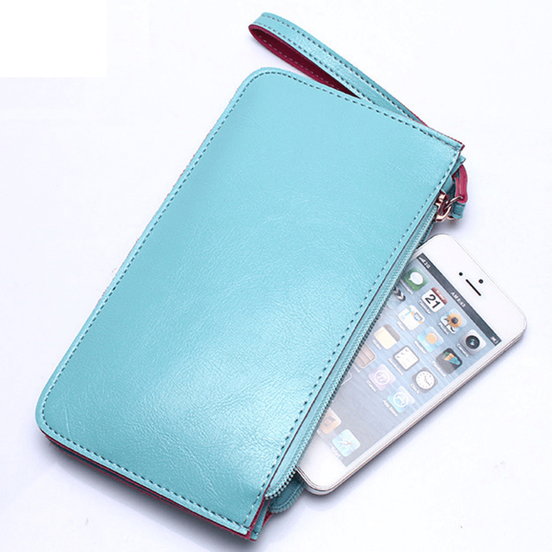 Women Ultrathin Card Holder Wallets Purse Wristlet Wallet - MRSLM