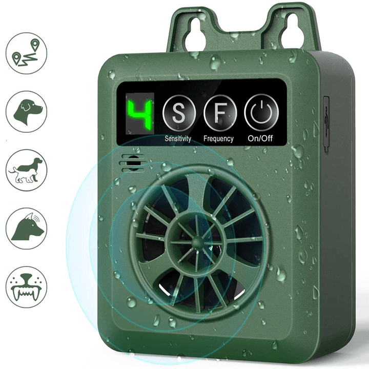 K6 Outdoor Ultrasonic anti Dogs Bark Control Devices Digital Display Rechargeable Rainproof Stop Dog Barking Animals Training Repeller - MRSLM