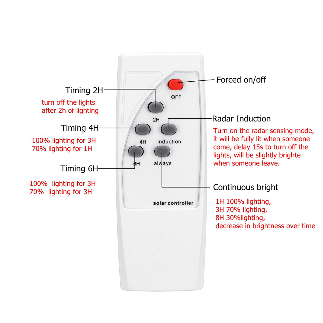 23*47CM Waterproof 80 LED Solar Street Light 120 Degree with Remote Control - MRSLM