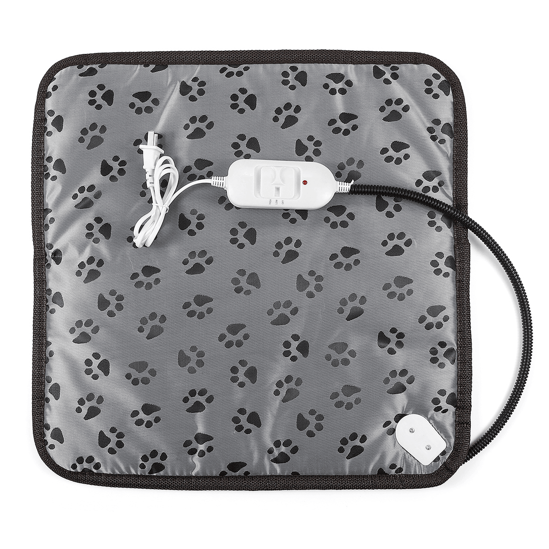 Pet Electric Heating Mat Cushion Waterproof Puppy Dog Cat Heated Pad Winter Warmer - MRSLM