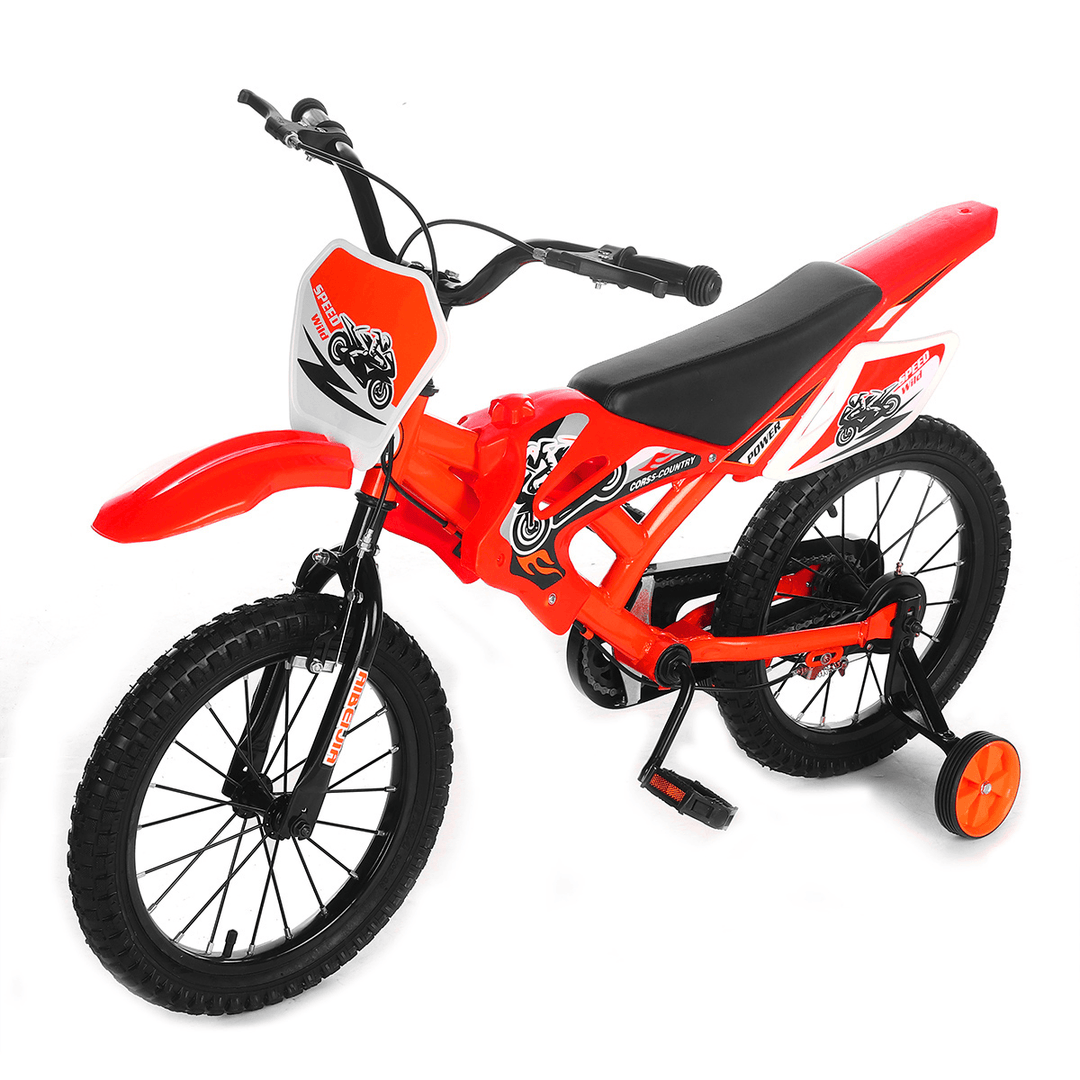 12 Inch Children Ride Beginners Moto Bike 4-Wheels Balance Training Motocross Bicycle Kids Ride on Toys for Boys Girls - MRSLM