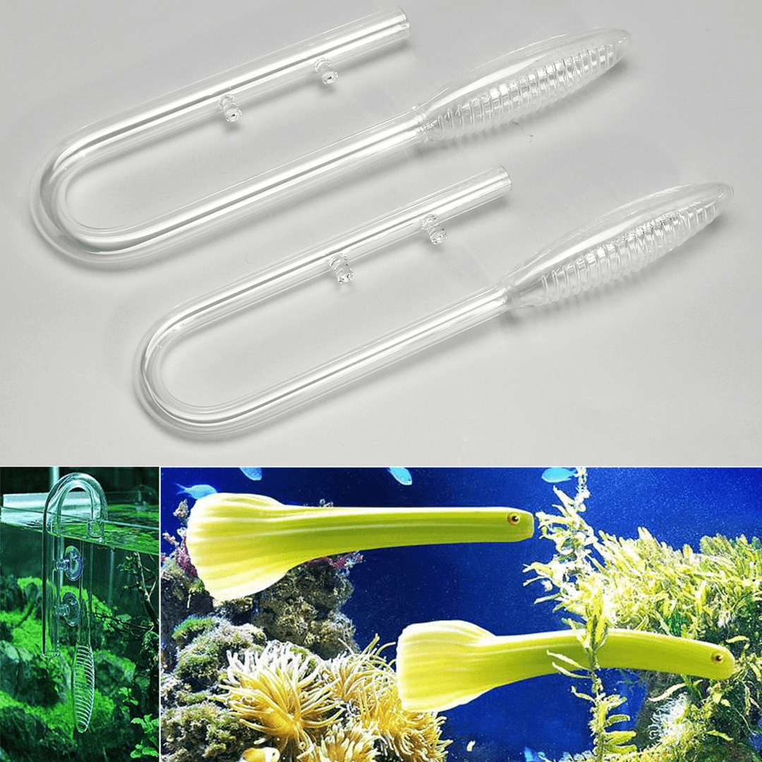 Aquarium Fish Tank Lily Violet Inflow Glass Pipe 13/17Mm Tube + Suction Cups Set - MRSLM