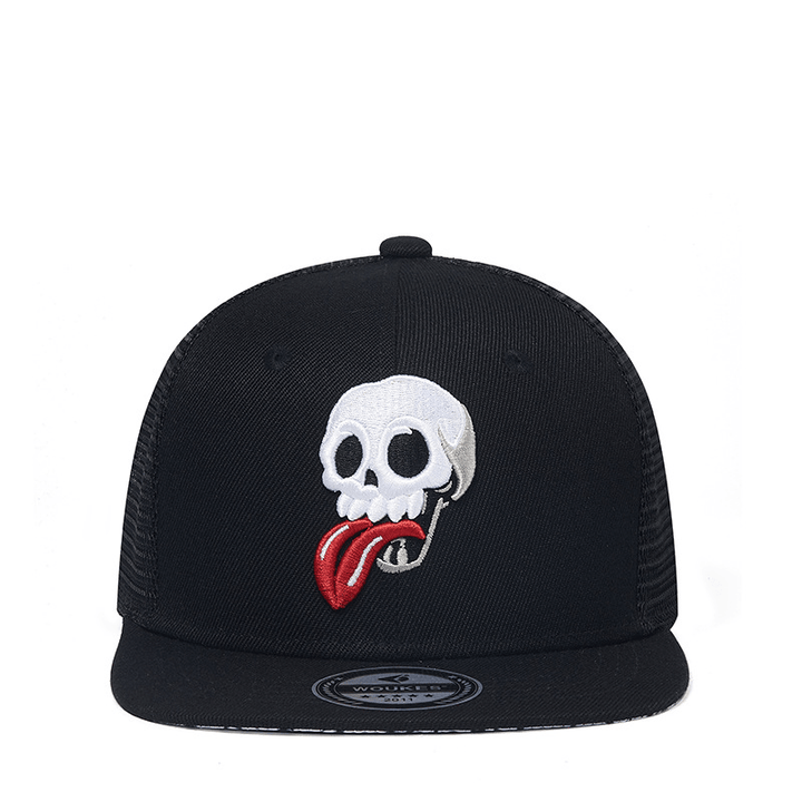 Embroidered Skull Hip Hop Polyester Hat - MRSLM