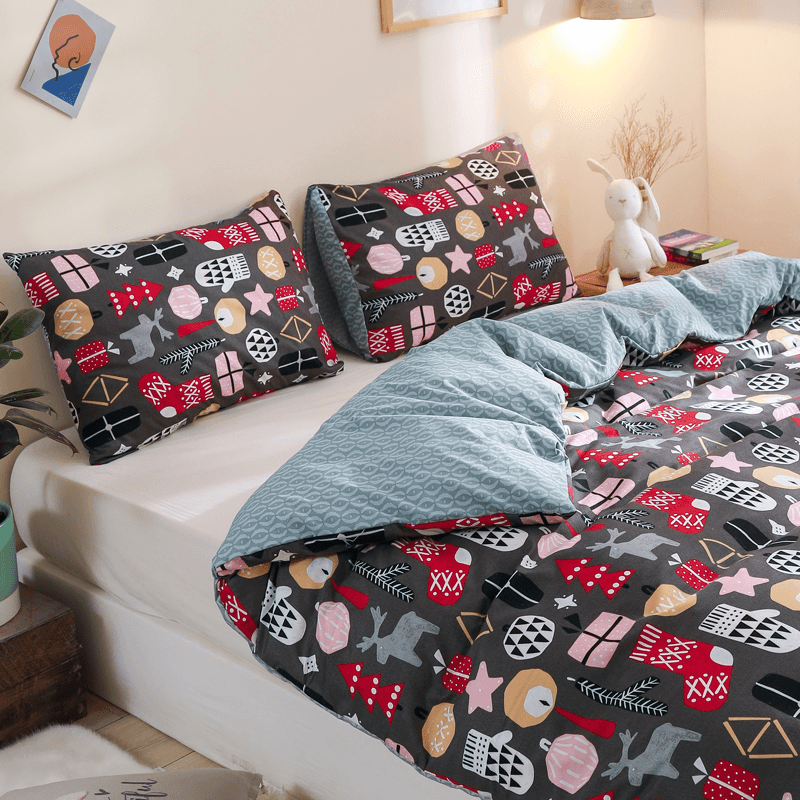 Bedding Set Pillowcase Duvet Cover Sets Bed Linen Sheet Quilt Covers Bedclothes for Bedroom Decor - MRSLM