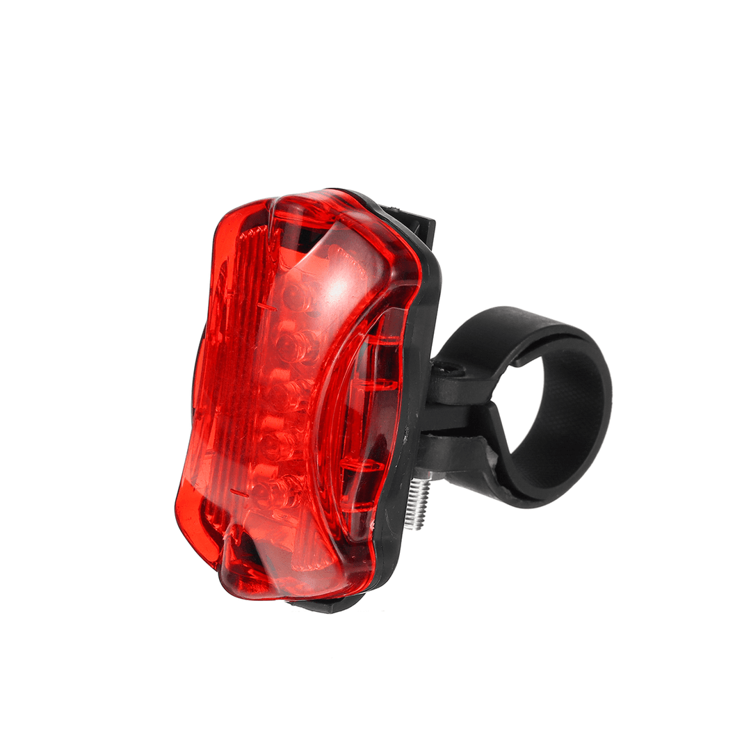 BIKIGHT 5 LED 7 Modes Bike Tail Light Cycling Bicycle Rear Lamp Night Safety Warning Lantern - MRSLM