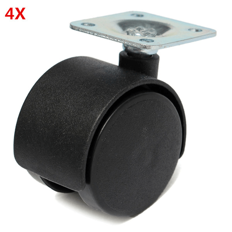 4Pcs Office Chair Swivel Castors Caster Wheels Nylon Chair Wheels - MRSLM