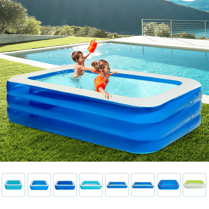 3.6M PVC Inflatable Swimming Pool Family Summer Water Play Backyard Portable Outdoor Garden Travel - MRSLM