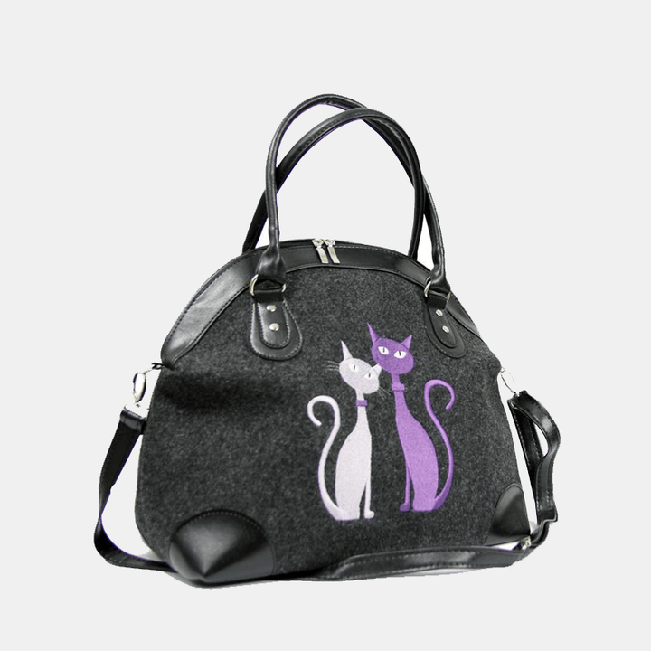 Women Crossbody Bag Cat Pattern Handbag Shoulder Bag - MRSLM