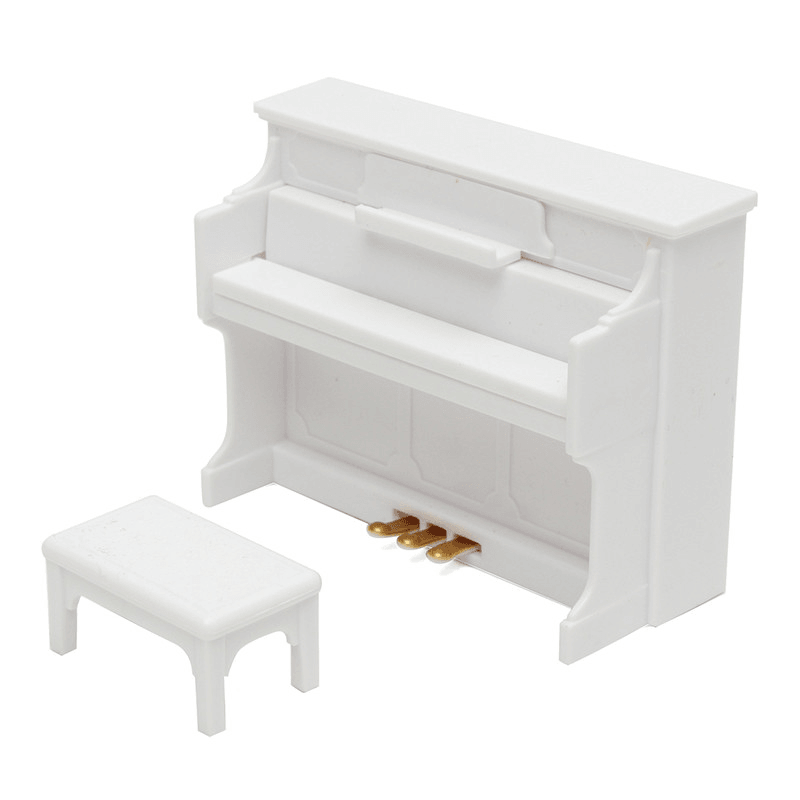 Dollhouse Sofa Piano Table Miniature Furniture Sets for Sylvanian Family Accessories Kids Gift Toys - MRSLM