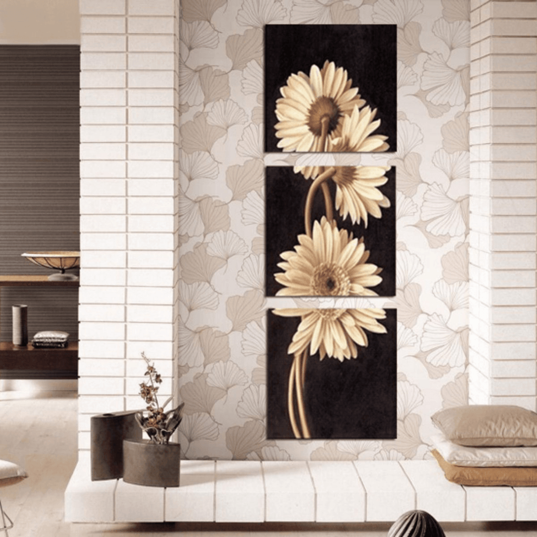 3Pcs Chrysanthemum Art Paintings Print Wall Pictures Home Decor Unframed - MRSLM