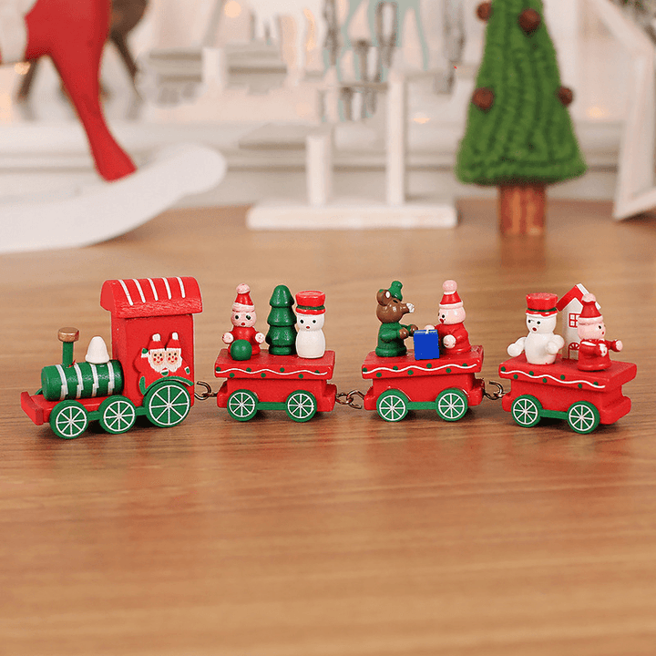 Wooden Train Children Kindergarten Holiday Christmas Gifts - MRSLM