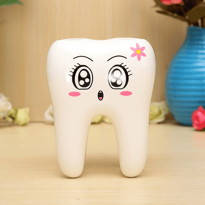 4 Holes Smily Face Toothbrush Holder Rack Cartoon Design Toothbrush Bracket - MRSLM