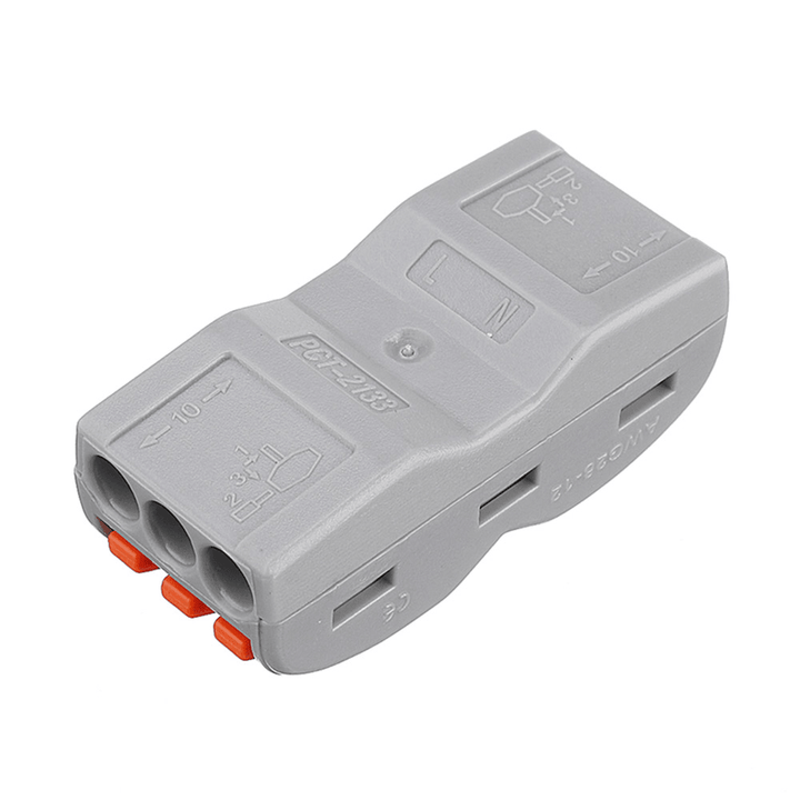 Minleaf 9Pcs 3Pin Wire Docking Connector Terminal Block Universal Quick Terminal Block Electric Cable Wire Connector Terminal 0.08-4.0Mm² - MRSLM