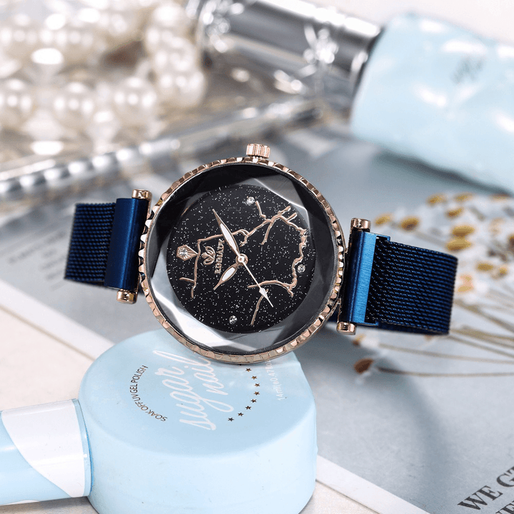 Luxury Simple Starry Sky Quartz Watch Crystal Lady Dress Fashion Women Watch - MRSLM