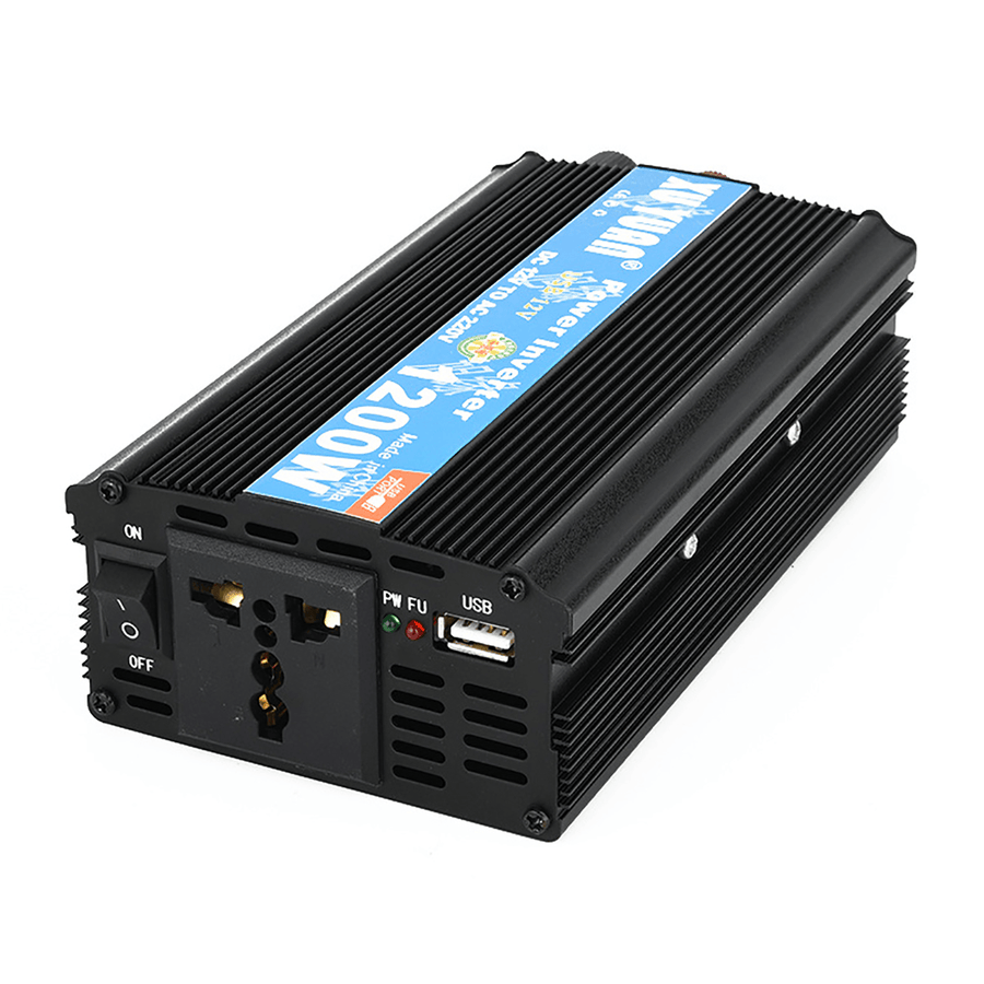 1200W Peak Intelligent Power Converter Power Supply Inverter DC 12V/24V to AC 220V/110V Power Inverter Modified Sine Wave - MRSLM