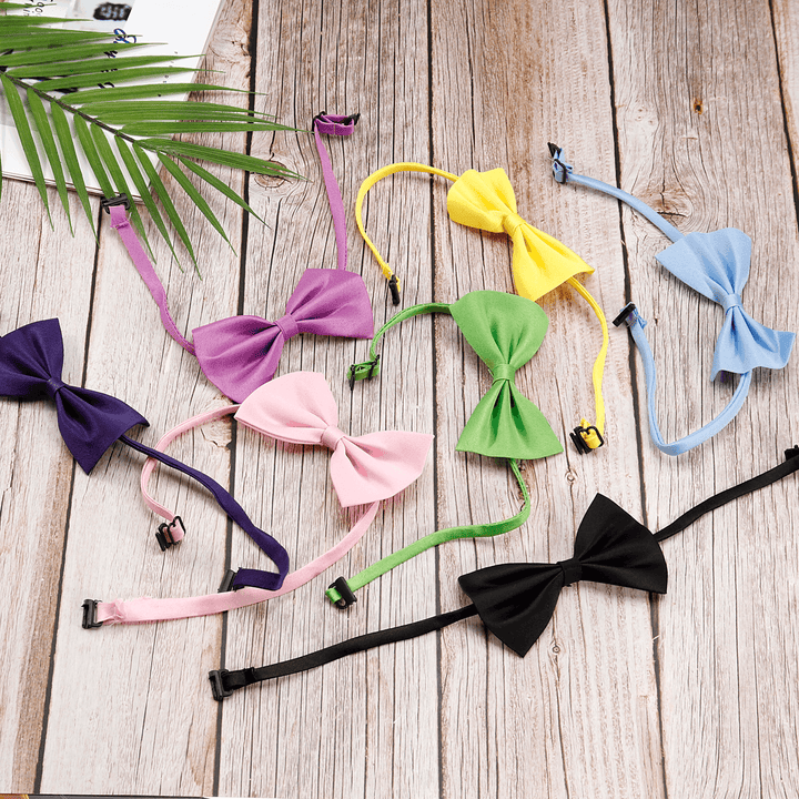 50 PCS Wholesale Pet Dog Puppy Cat Bowtie Necktie Bow Ties Pet Necklace Adjustable Strap for Cat Collar Dogs Accessories - MRSLM