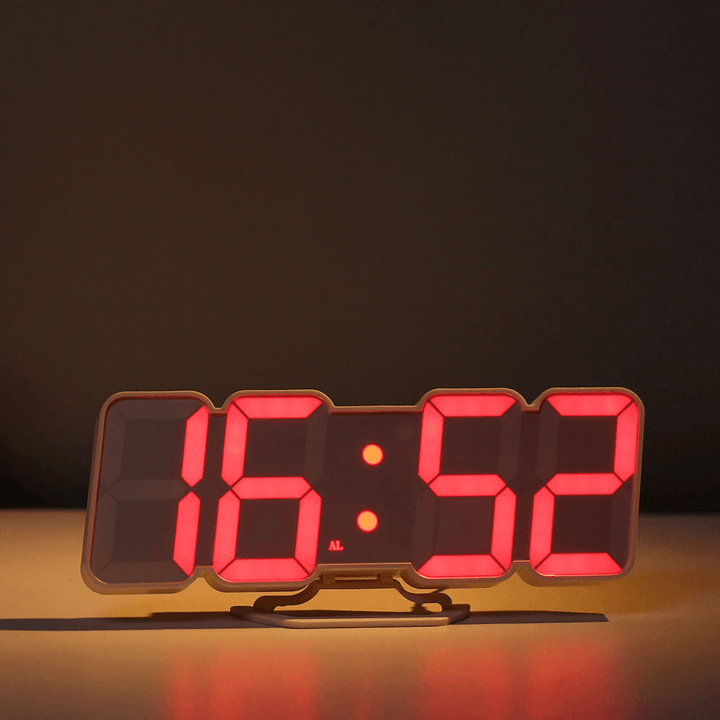 HC-26 3D Colorful Digit LED Remote Control Sound Control Thermometer Alarm Clock - MRSLM