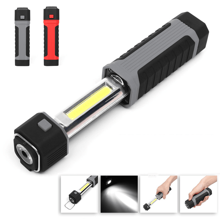 3W DC6V Retractable COB LED Work Light Flashlight Magnetic Emergency Lamp Outdoor Camping Lantern - MRSLM