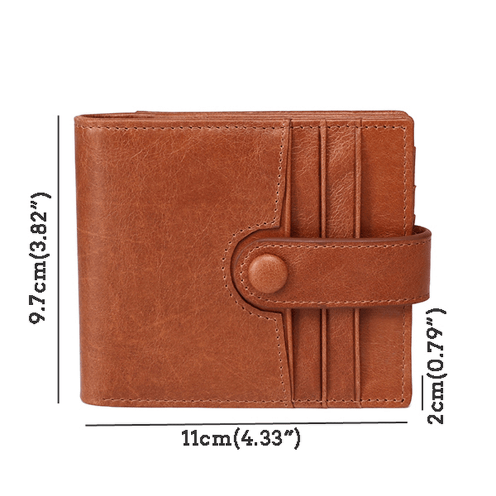 RFID Antimagnetic Genuine Leather 12 Card Slots Wallet - MRSLM