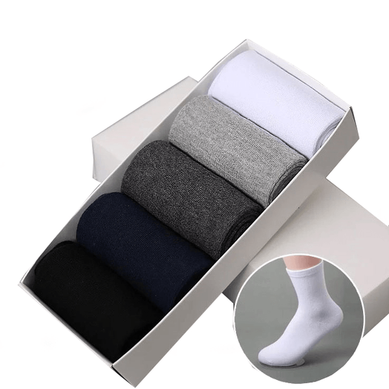 Business Socks Breathable Athletic Cotton Crew Socks - MRSLM