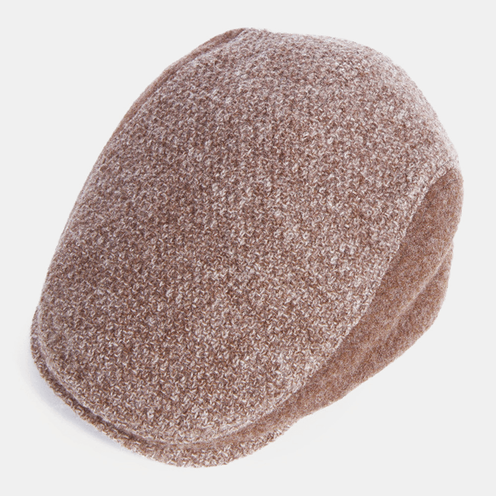 Men Woolen Ear Protection Earmuffs Windproof Berets Autumn Winter Thicken Warmth Hat - MRSLM