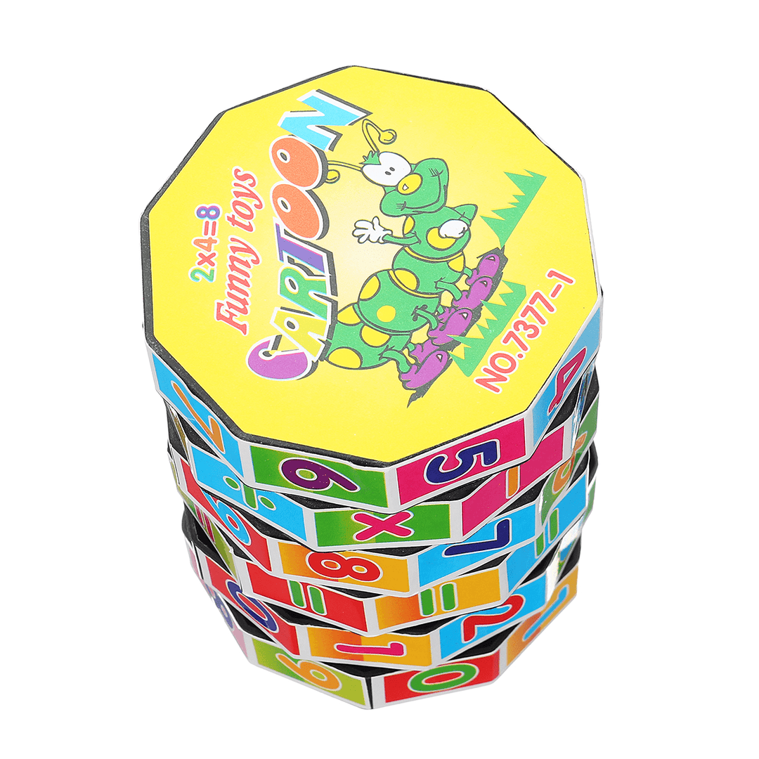 Cylindrical Magic Cube Digital Puzzle Plastic Children Game Toy Early Education Learning - MRSLM