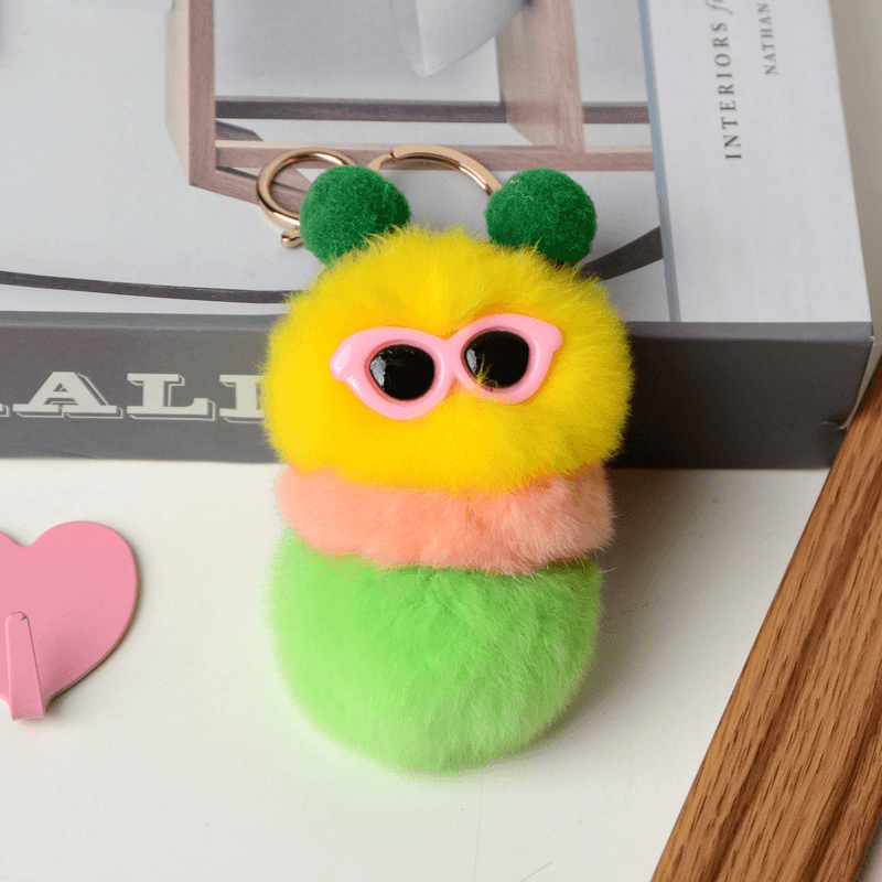 Rex Rabbit Caterpillar Fur Pendant Creative Gift - MRSLM