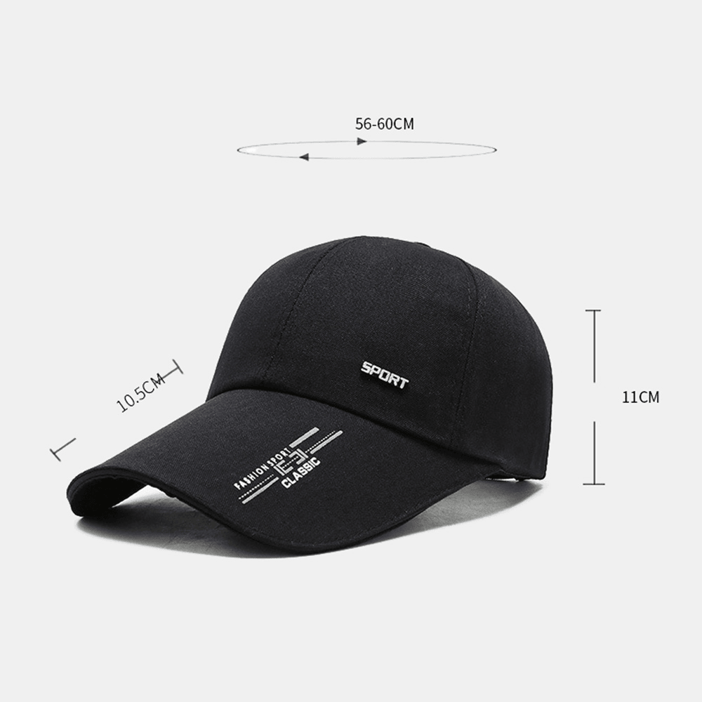 Unisex Casual Canvas Lengthen Brim Bag Brim Baseball Cap Outdoor Cycling Fishing Sunshade Adjustable Hat - MRSLM