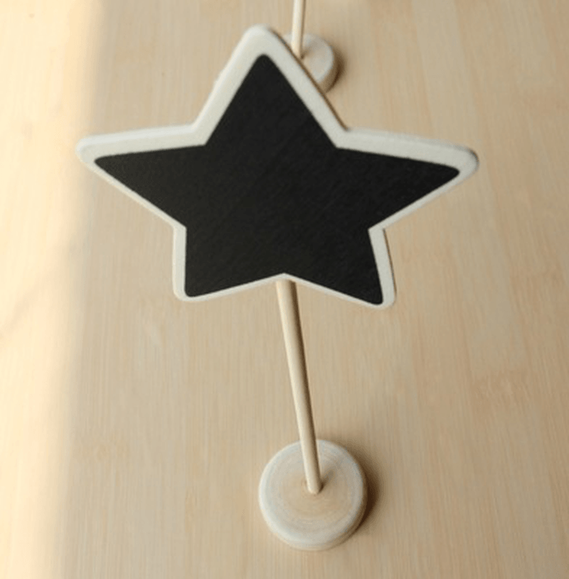 Christmas Wooden Mini Wood Chalkboard Blackboard Place Card Holder Table Number for Wedding Event Party Decoration - MRSLM