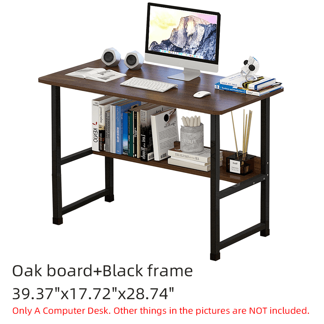 Standing Computer Desk Simple and Modern Writing Desk Dormitory Desk with Storage Board for Student Small Size - MRSLM