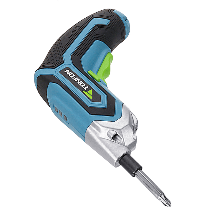 Tonfon 3.6V Cordless Electric Screwdriver USB Rechargable Power Screw Driver with Screw Bits - MRSLM