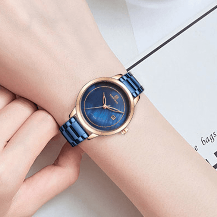 NAVIFORCE 5008 Elegant Design Women Wrist Watch Waterproof Date Display Quartz Watch - MRSLM