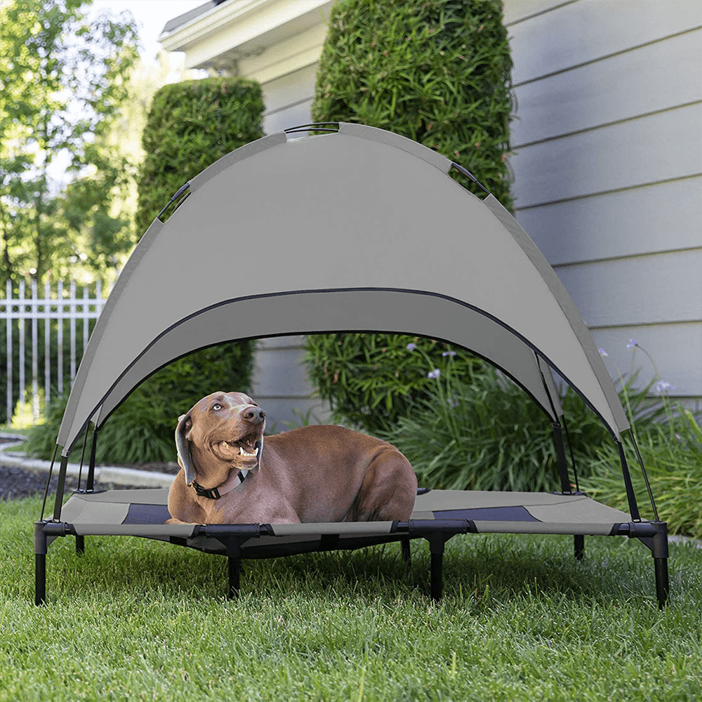 2-In-1 Dog Bed Tent Folding Portable Pet House Waterproof Sunscreen Shelter for Animals Outdoor Camping - MRSLM