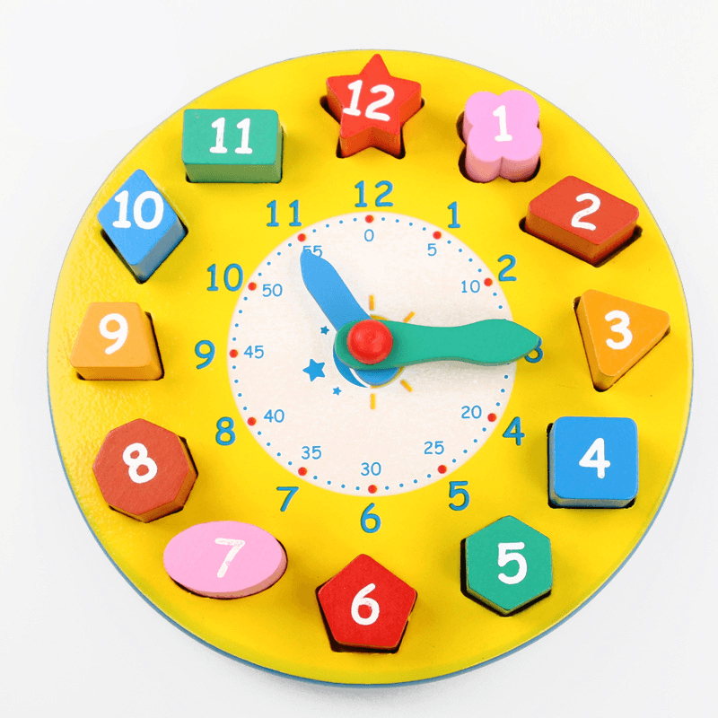 Wooden Educational Clock Face Toy for Kindergarten Children'S Cognitive Teaching - MRSLM