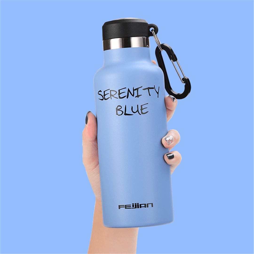 500Ml Stainless Steel Sport Water Bottle Running Kettle Cycling Hiking Drink Vacuum Cup - MRSLM