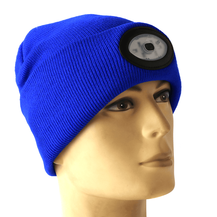 Sports Running 6 LED Beanie Knit Hat Rechargeable Cap Light Camping Climbing Lamp - MRSLM