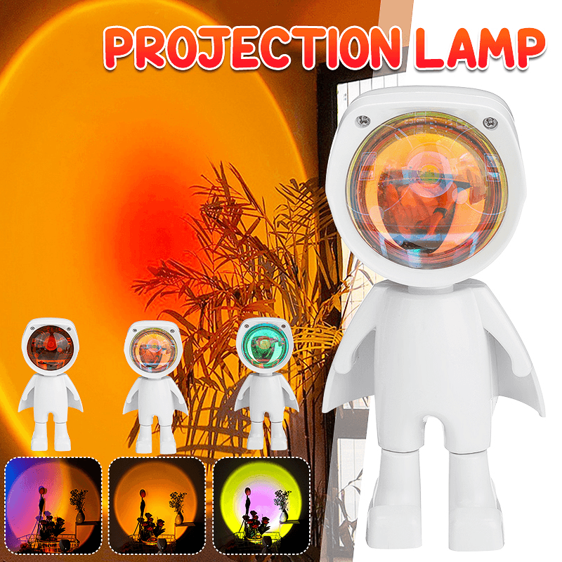 Sun Sunset LED Light Rainbow Projection Desk Lamp Home Decor USB Night Light - MRSLM