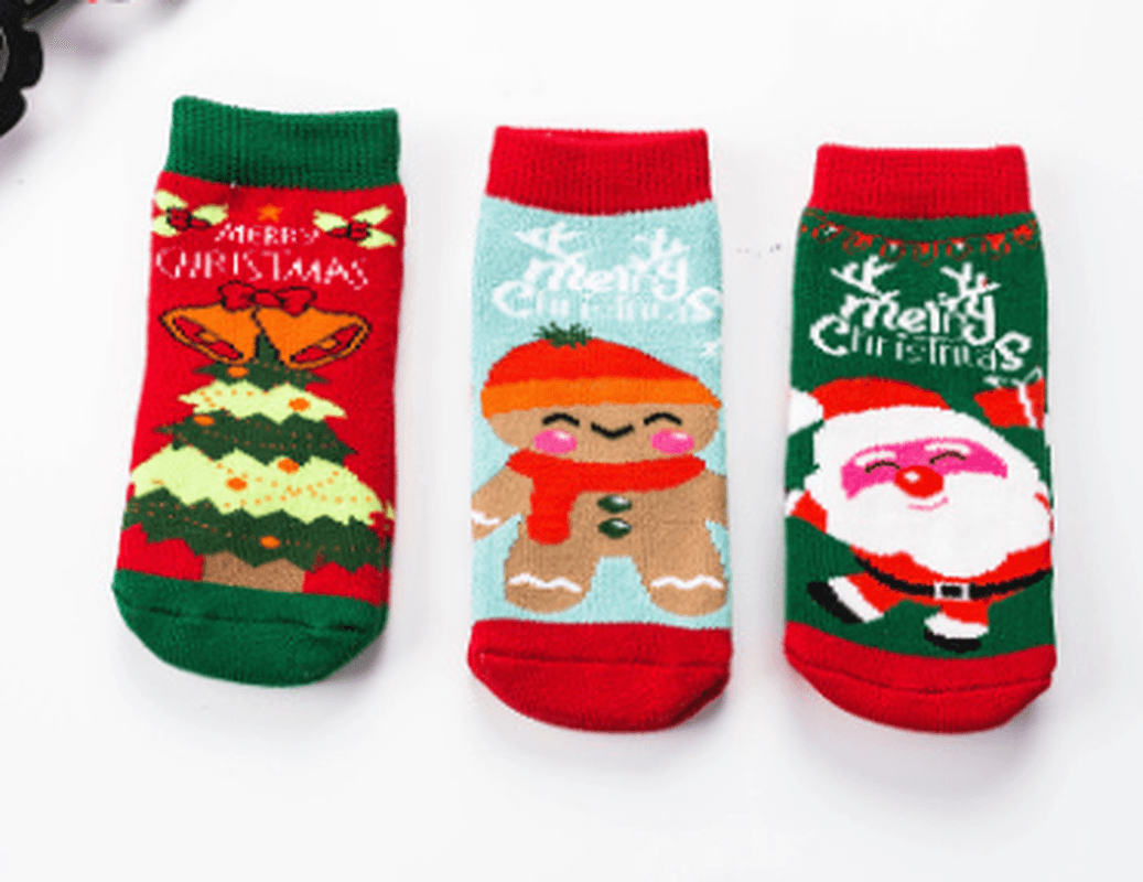 Children'S Christmas Socks Thicken Cartoon Baby Socks Children'S Cotton Socks - MRSLM